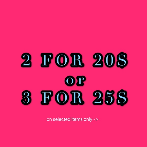BUNDLE SALE!! 2 FOR 20$ or 3 FOR 25$ - Picture 1 of 3